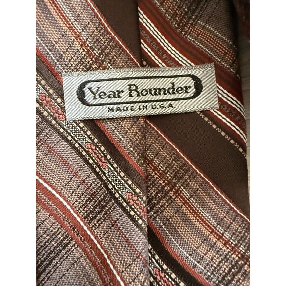 Vintage Year Rounder Polyester Neck Tie Made In The USA - Picture 3 of 6